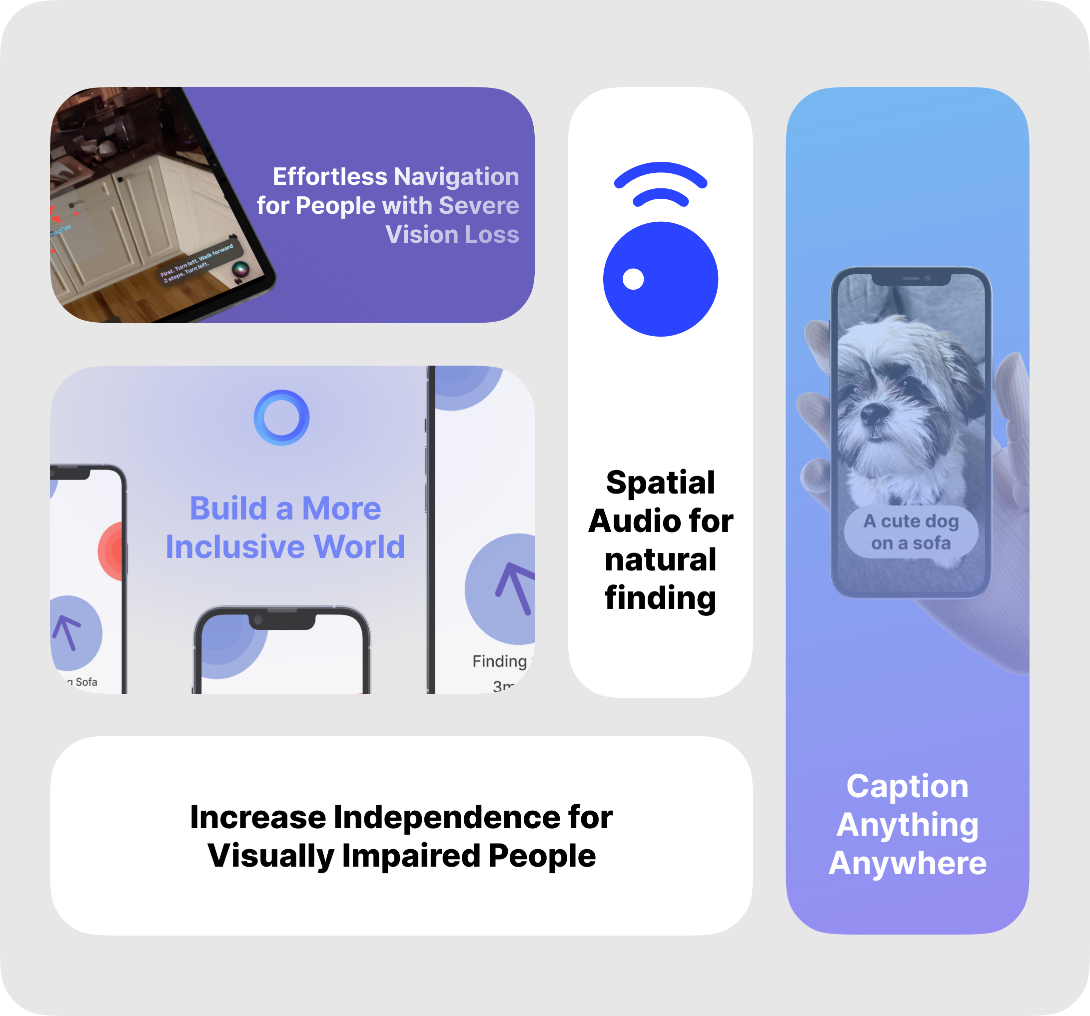 PingPath spatial audio and captioning feature illustration